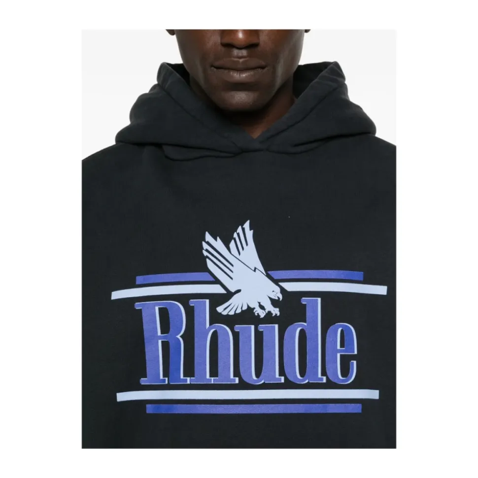 Logo-Print Pouch-Pocket Hoodie