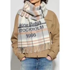 Logo Scarf with Fringe