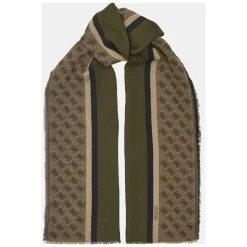 Logo Scarf with Fringed Edge