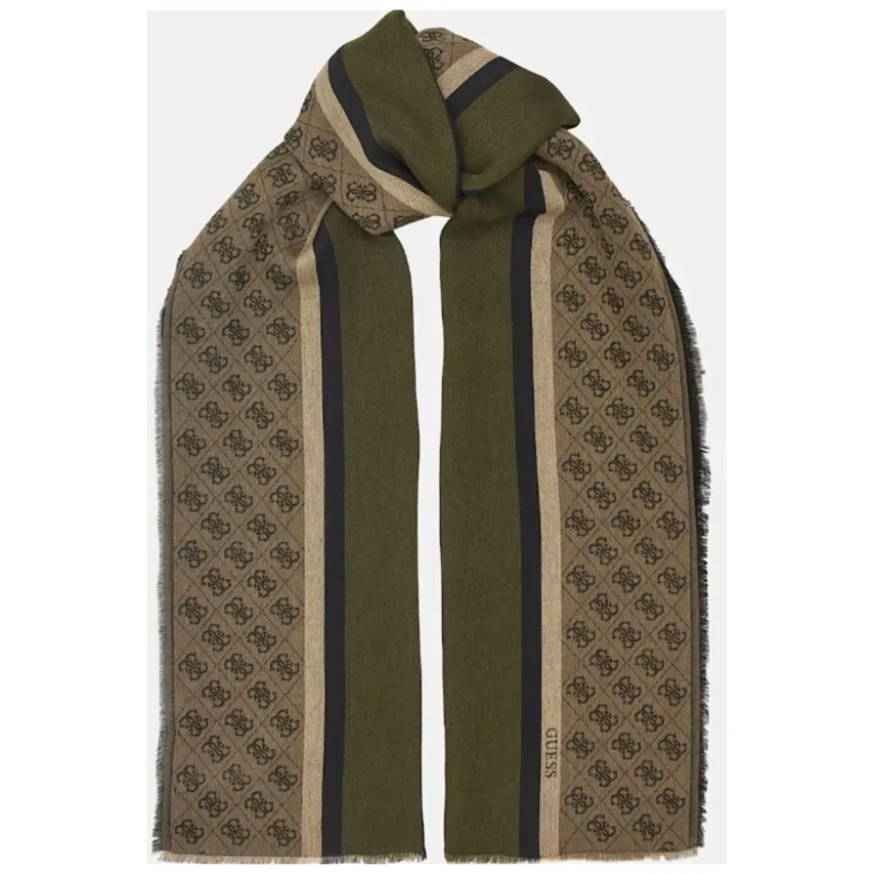 Logo Scarf with Fringed Edge