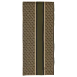 Logo Scarf with Fringed Edge