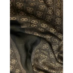 Logo Scarf with Fringed Edge