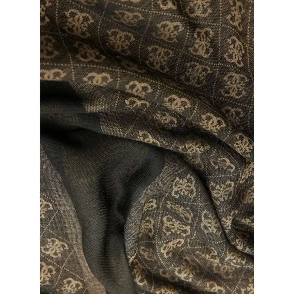 Logo Scarf with Fringed Edge