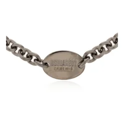 Logo Tag Chain Necklace