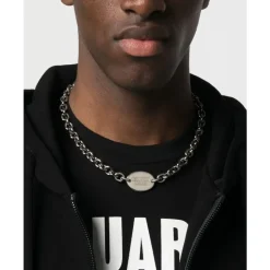 Logo Tag Chain Necklace