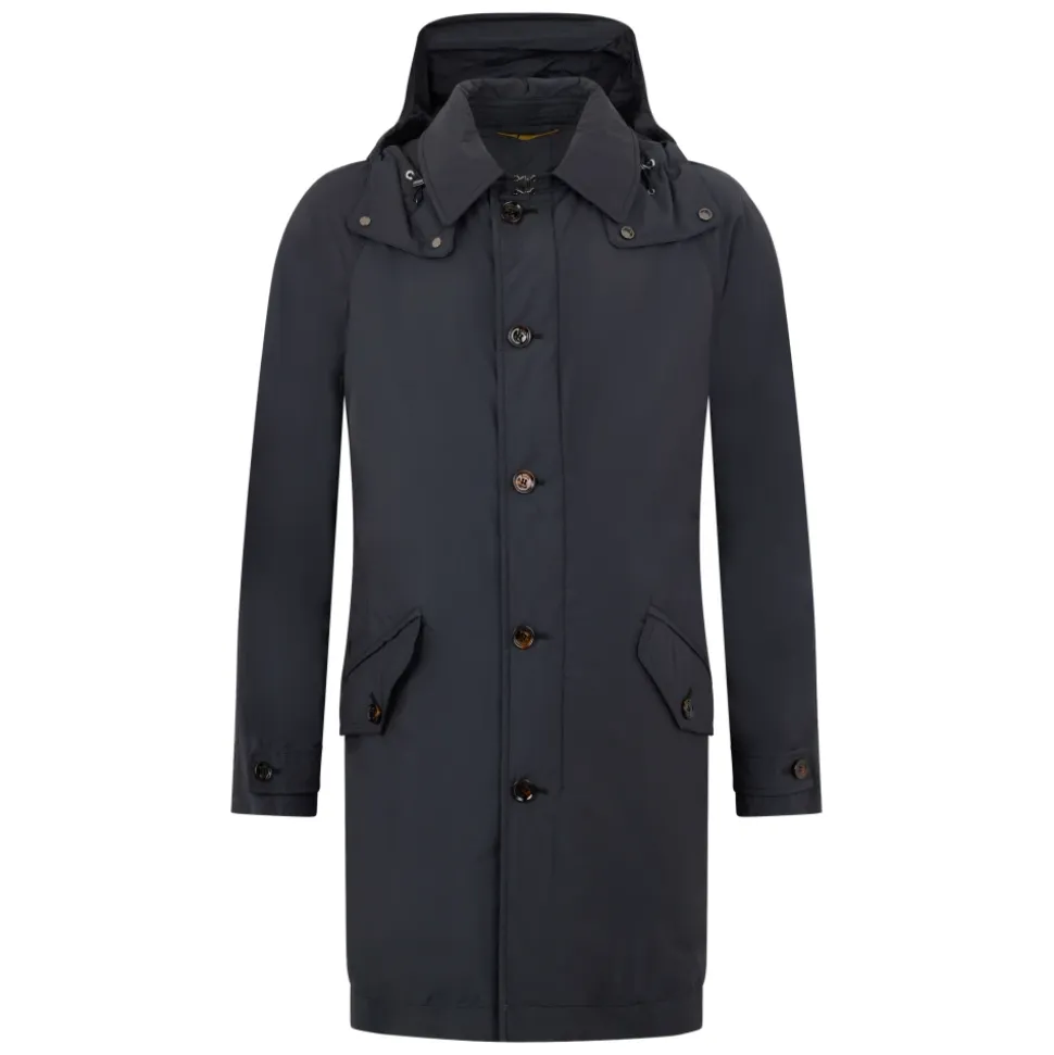 Long Jacket Elegant with Integrated Hood