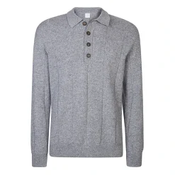 Long Sleeve Wool Polo Shirt