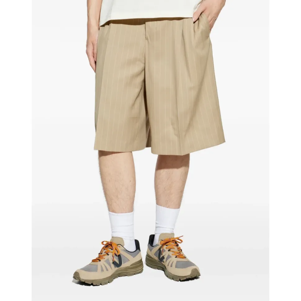 Low Waist Wide Bermuda Shorts