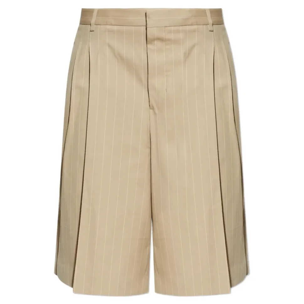 Low Waist Wide Bermuda Shorts