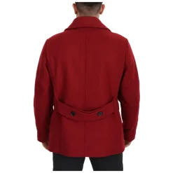 Luxurious Red Double-Breasted Coat