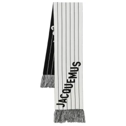 Luxury Black Striped Scarf