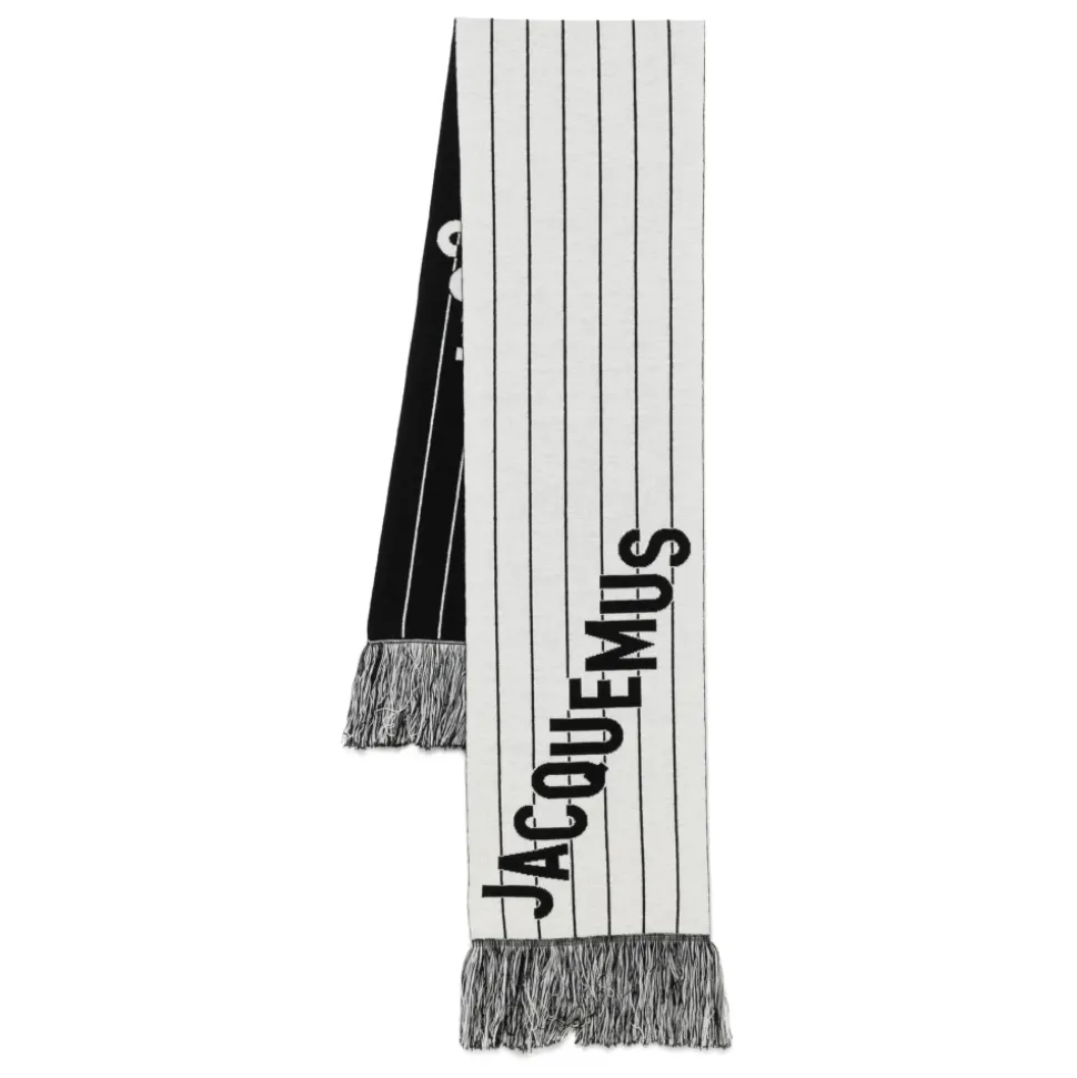 Luxury Black Striped Scarf