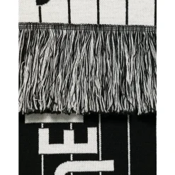 Luxury Black Striped Scarf