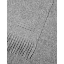 Luxury Cashmere Scarf Dark Blue Fringed