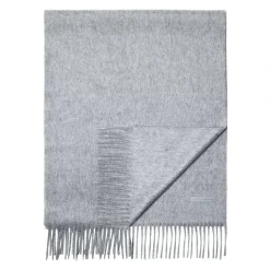 Luxury Cashmere Scarf Dark Blue Fringed