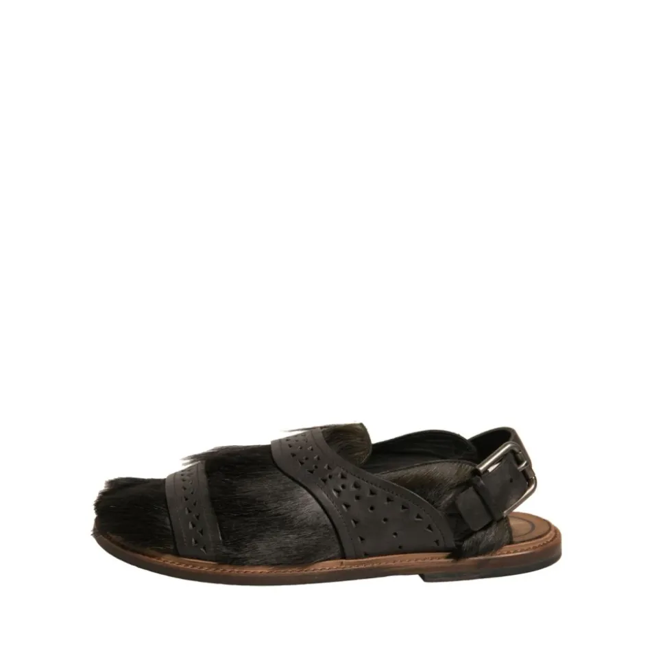 Luxury Hair Calf Sandals Model