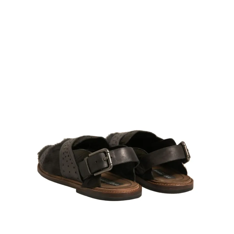 Luxury Hair Calf Sandals Model