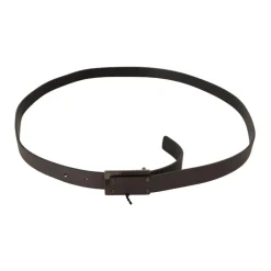 Luxury Leather Belt with Logo Buckle