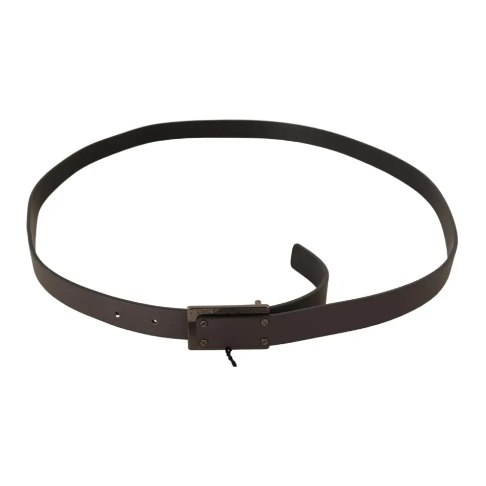 Luxury Leather Belt with Logo Buckle