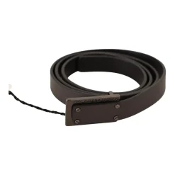 Luxury Leather Belt with Logo Buckle