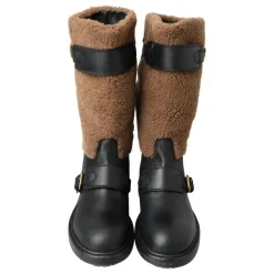 Luxury Shearling Leather Long Boots