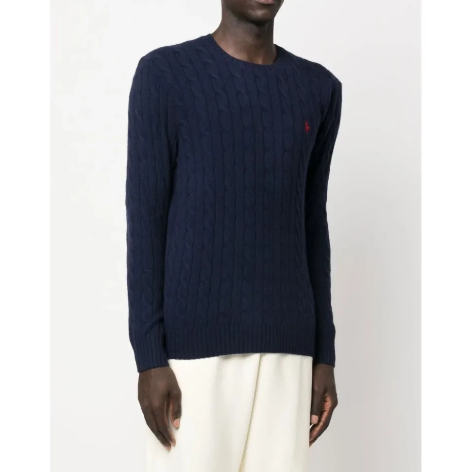 Luxury Wool-Cashmere Sweater Blu AW25