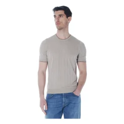 Maglia mezza manica in seta con lavorazione