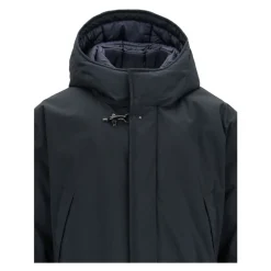 Men's Automatic Button Parka with Zipper