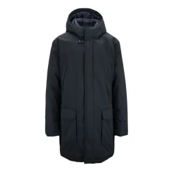 Men's Automatic Button Parka with Zipper