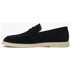 Men's Black Loafers made of Italian Genuine Velour Estro ER00117291