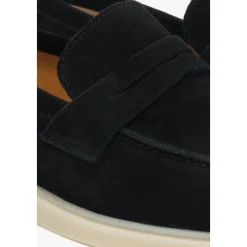 Men's Black Loafers made of Italian Genuine Velour Estro ER00117291
