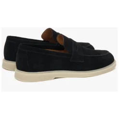 Men's Black Loafers made of Italian Genuine Velour Estro ER00117291