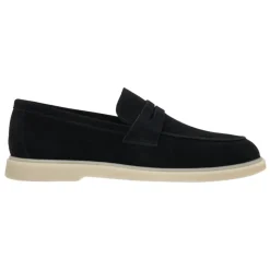 Men's Black Loafers made of Italian Genuine Velour Estro ER00117291