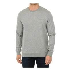 Men's Black Sweatshirt Round Neck Long Sleeve