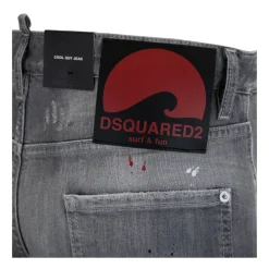 Men's Button Jeans with Leather Patch