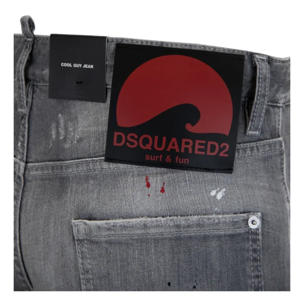 Men's Button Jeans with Leather Patch