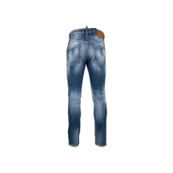 Men's Button Jeans with Leather Patch