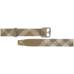 Men's Checkered Leather Belt