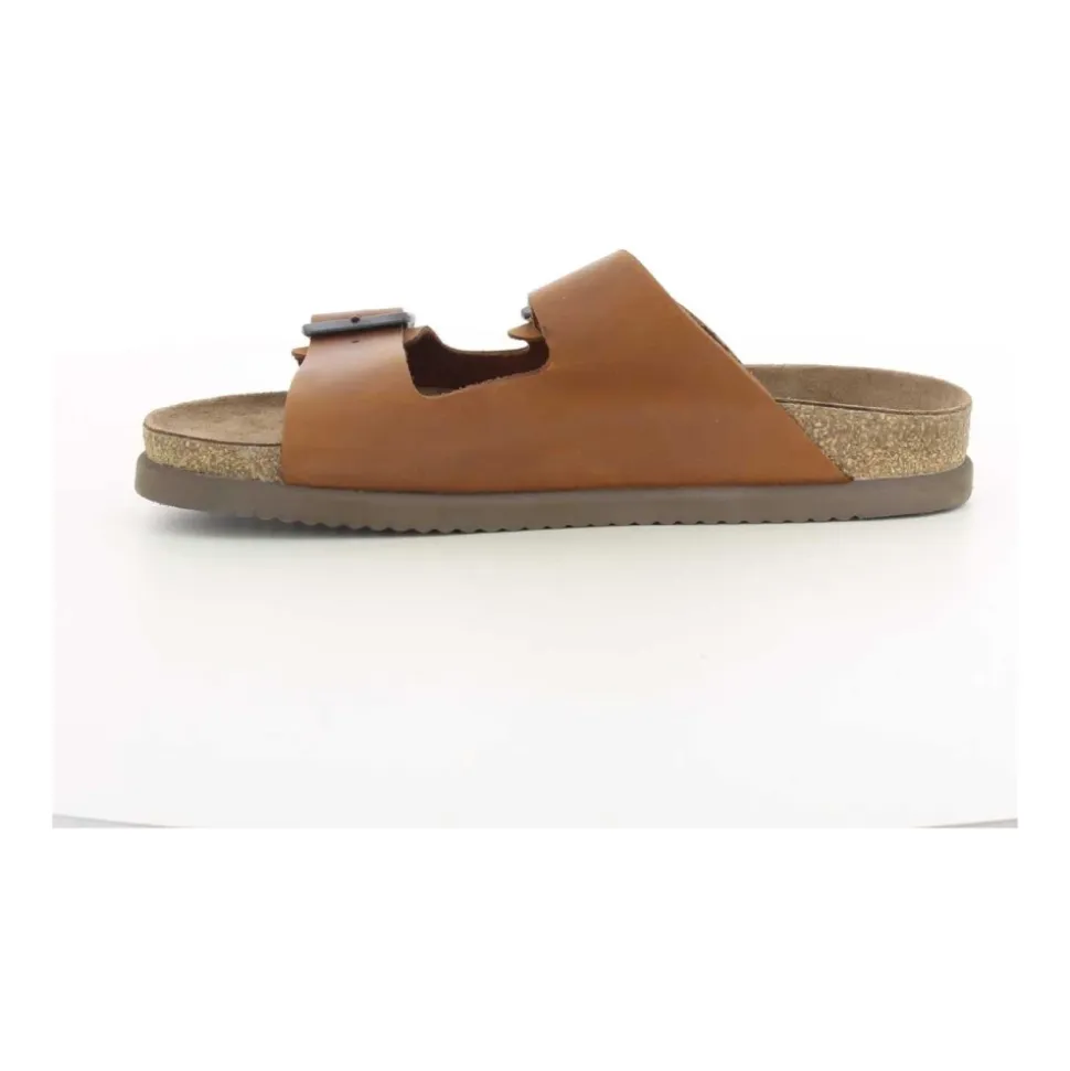 Men's Cognac Leather Shoes NERIO