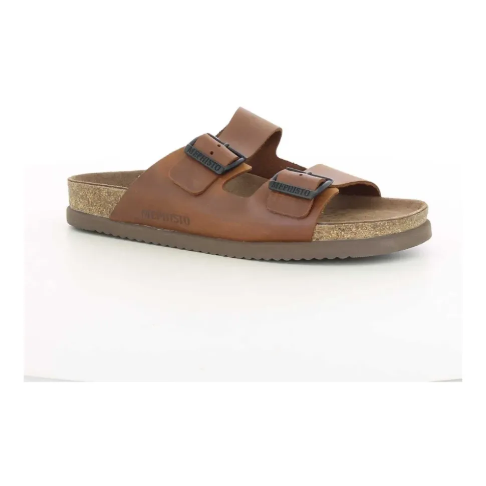 Men's Cognac Leather Shoes NERIO