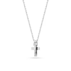 Men's Necklace Cross Pendant Metal Grey 500mm GEAR PEAGN2211512