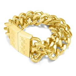 Mens Stainless Steel 22.5 cm Yellow Gold-colored SIGNATURE LINK PEAGB0001723