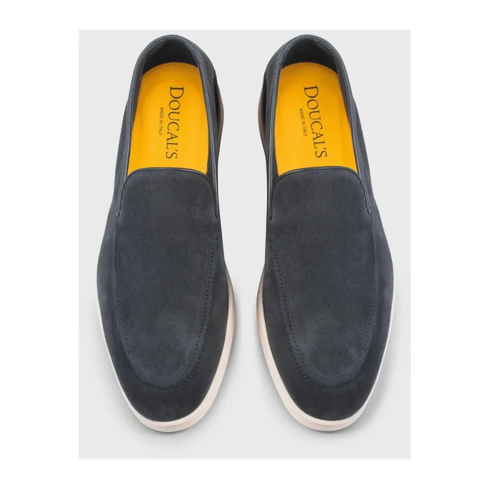 Men’s suede loafer | blue - Doucal’s