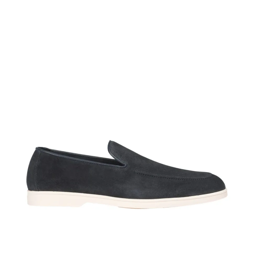 Men’s suede loafer | blue - Doucal’s