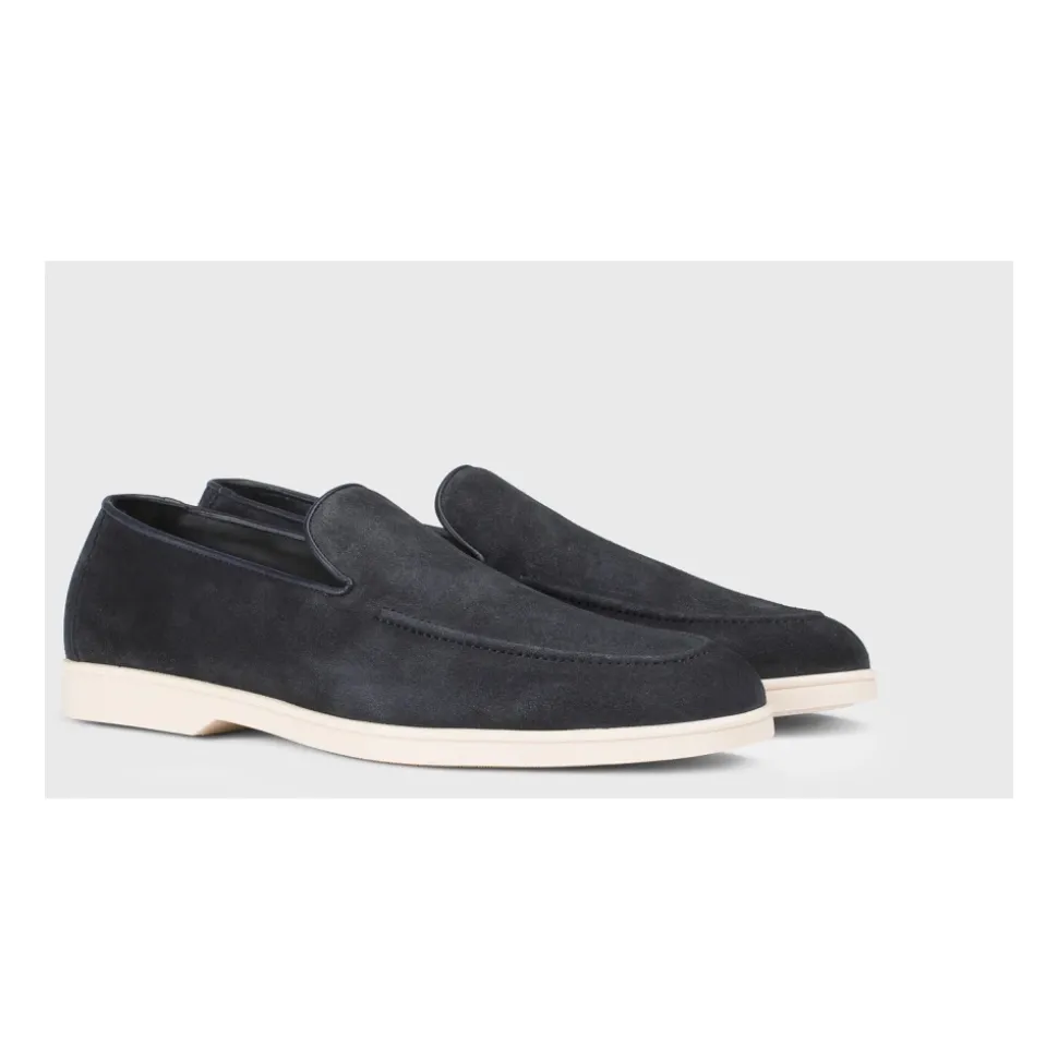 Men’s suede loafer | blue - Doucal’s