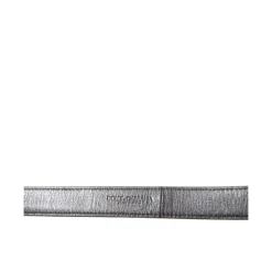 Metallic Gold Calf Leather Metal Buckle Belt