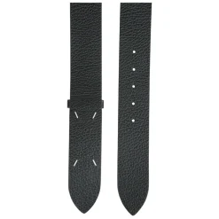 Metallic Leather Belt with Four Stitches