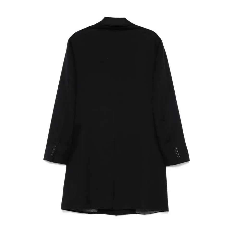 Midnight Blue Buttoned Coat