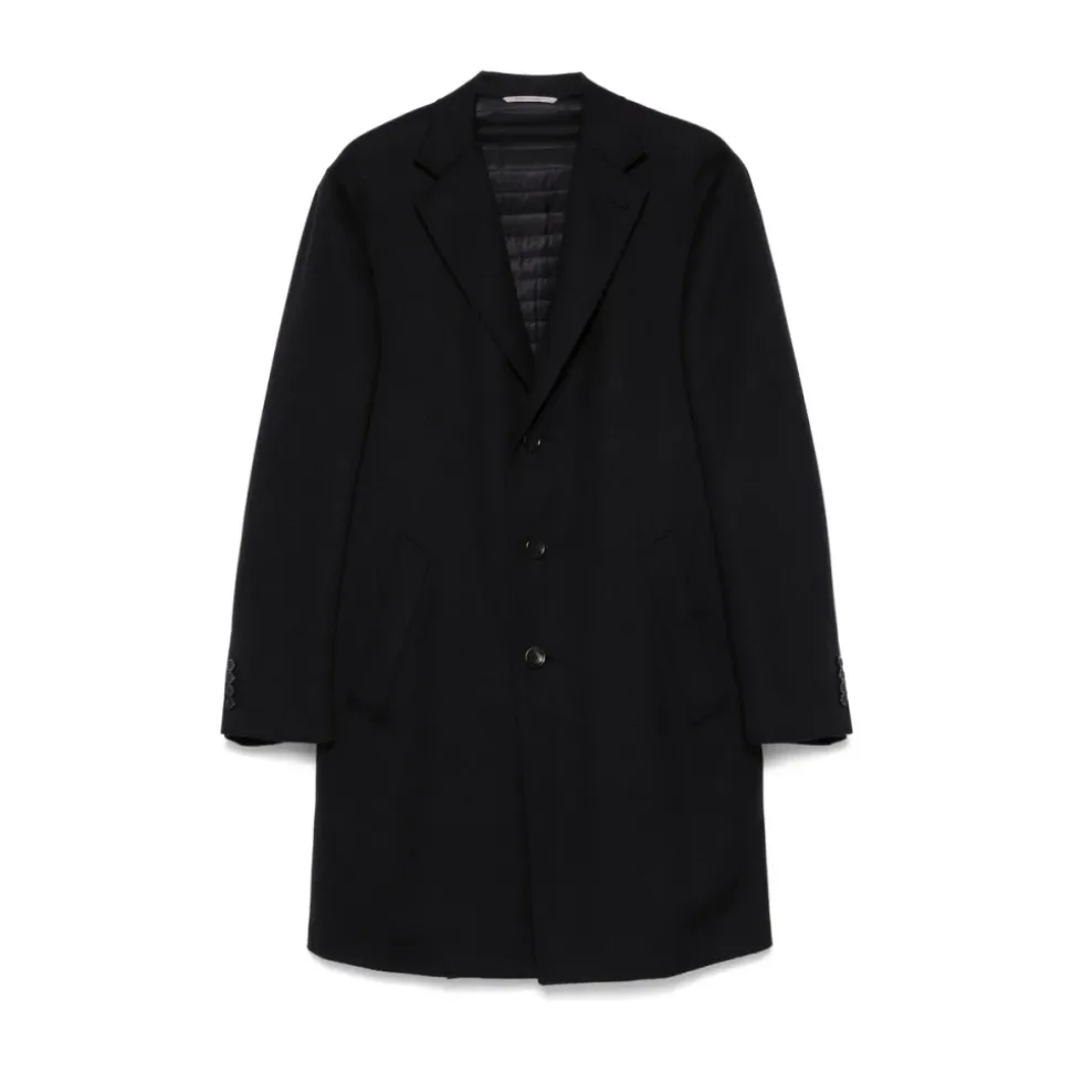 Midnight Blue Buttoned Coat