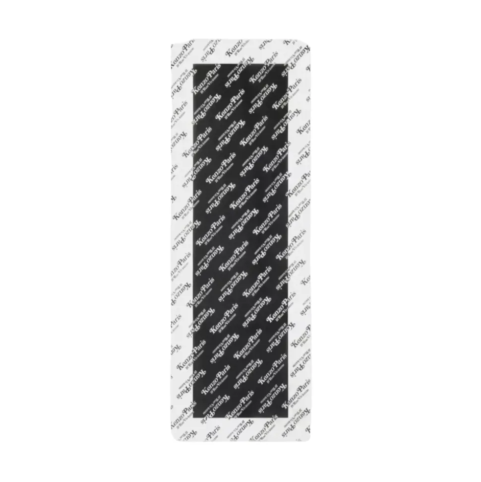 Monogram Black Cotton Scarf